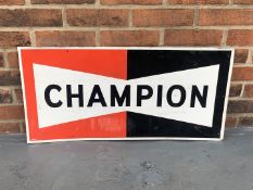 Aluminium Champion" Spark Plug Sign"