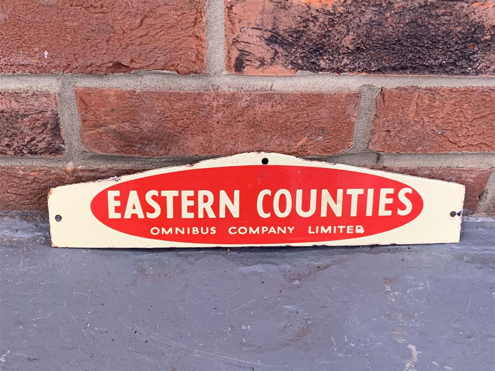 Enamel Eastern Counties Sign & Aluminium Tow Away Sign (2) - Image 2 of 4