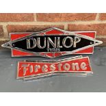 Cast Aluminium Dunlop & Firestone Tyres Sign (2)