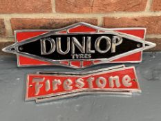 Cast Aluminium Dunlop & Firestone Tyres Sign (2)