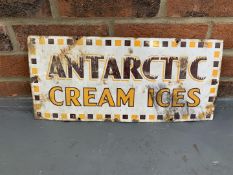 Original Enamel Antarctic Cream Ices Sign