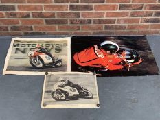 Three Unframed Motorcycle Posters