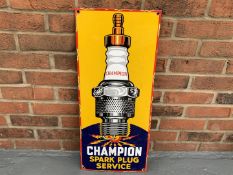 Enamel Champion Spark Plug Service Sign