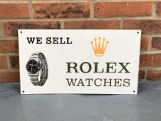 Enamel We Sell Rolex Watches" Sign"