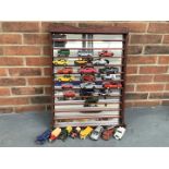 Shelf Of Play Worn Die Cast Toy Cars