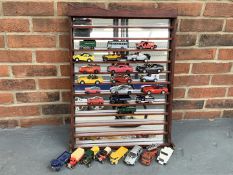 Shelf Of Play Worn Die Cast Toy Cars