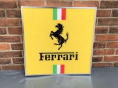 Modern Ferrari Illuminated Dealership Sign