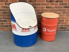 Custom Made Millers Oil Barrel Seat & Total Table (2)