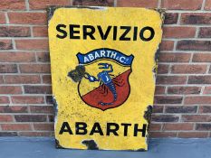 Painted Servizio Abarth Sign (Ex Goodwood Display)