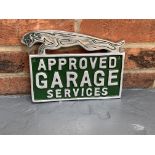 Cast Aluminium Jaguar Approved Garage Services Sign