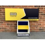 Metal Duckhams Counter Top Oil Display & Plastic Sign (2)