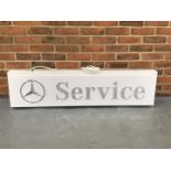 Original Mercedes Service Illuminated Dealership Sign