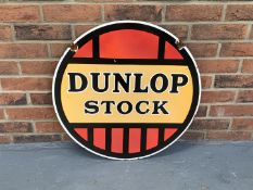 Enamel Circular Double Sided Dunlop Stock Sign