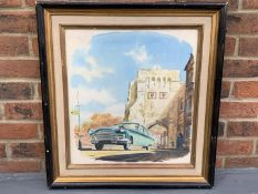 Original Framed Watercolour Of A Ford Zodiac By Douglas Ettridge