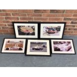 Five Framed Racing Prints