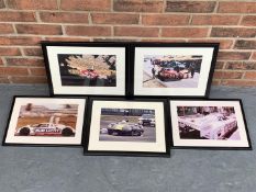 Five Framed Racing Prints