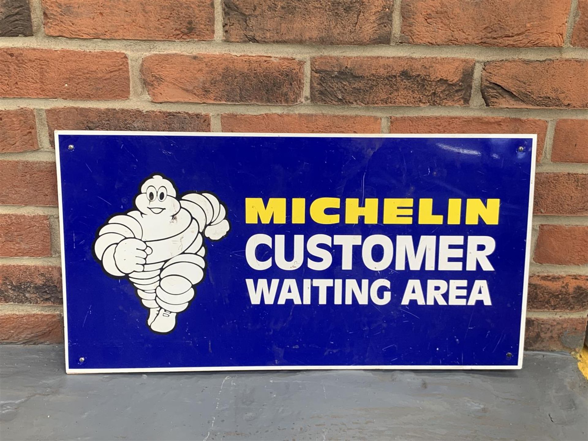 Metal Michelin Customer Waiting Area" Sign"