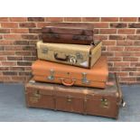 Four Vintage Cases/Trunks (Ex Goodwood Display)