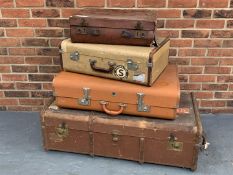 Four Vintage Cases/Trunks (Ex Goodwood Display)