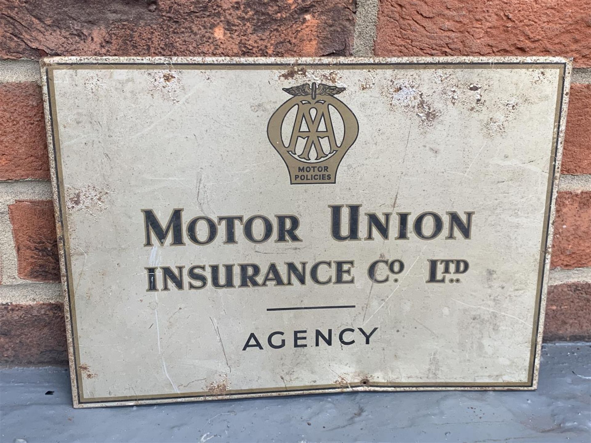 Two Tin Transport & Motor Union Insurance Signs - Image 3 of 4