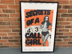 Original Framed Secrets Of A Call Girl" Poster"
