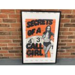 Original Framed Secrets Of A Call Girl" Poster"