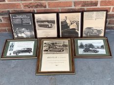 Seven Rolls Royce & Bentley Framed Prints