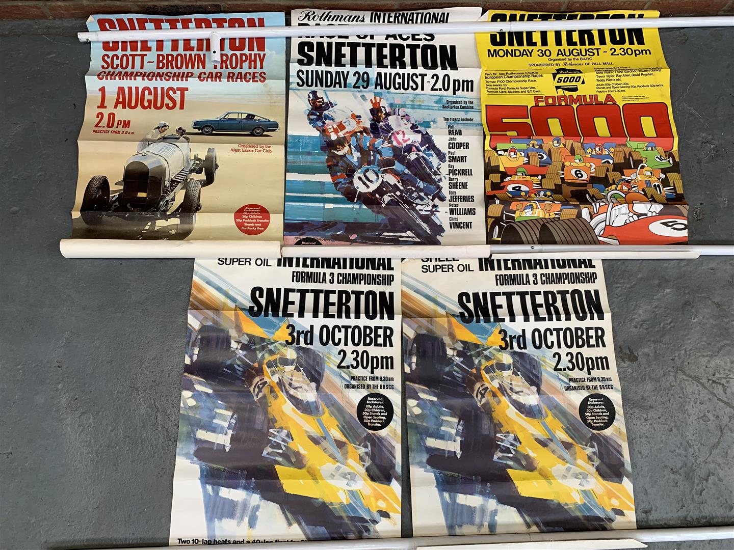 Five Snetterton Racing Posters
