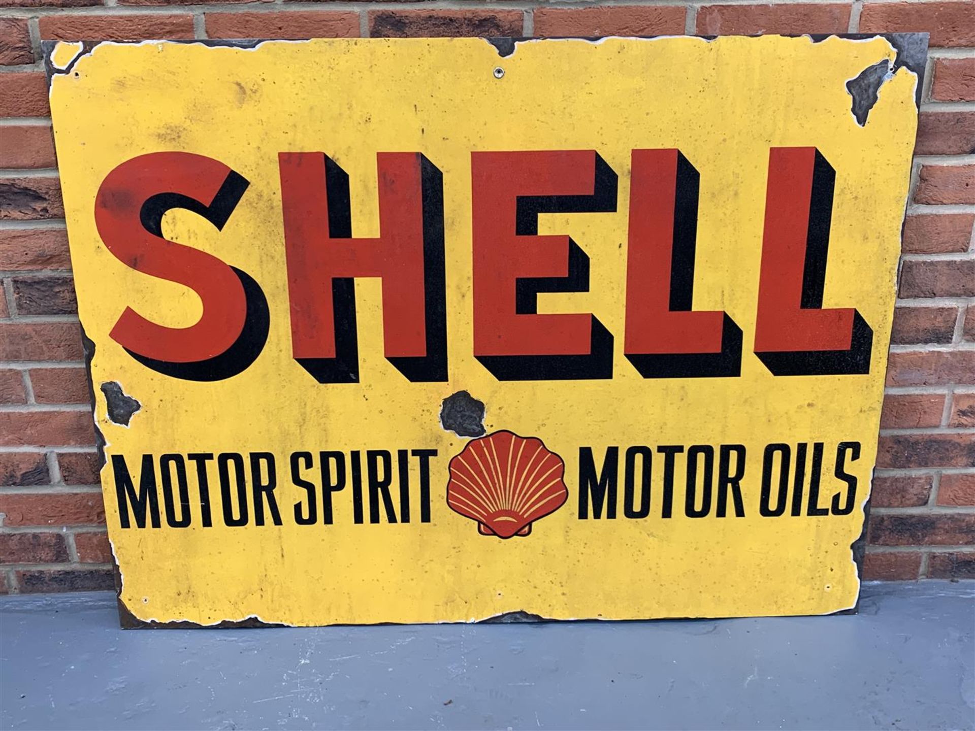Painted Shell Motor Spirit Sign (Ex Goodwood Display)
