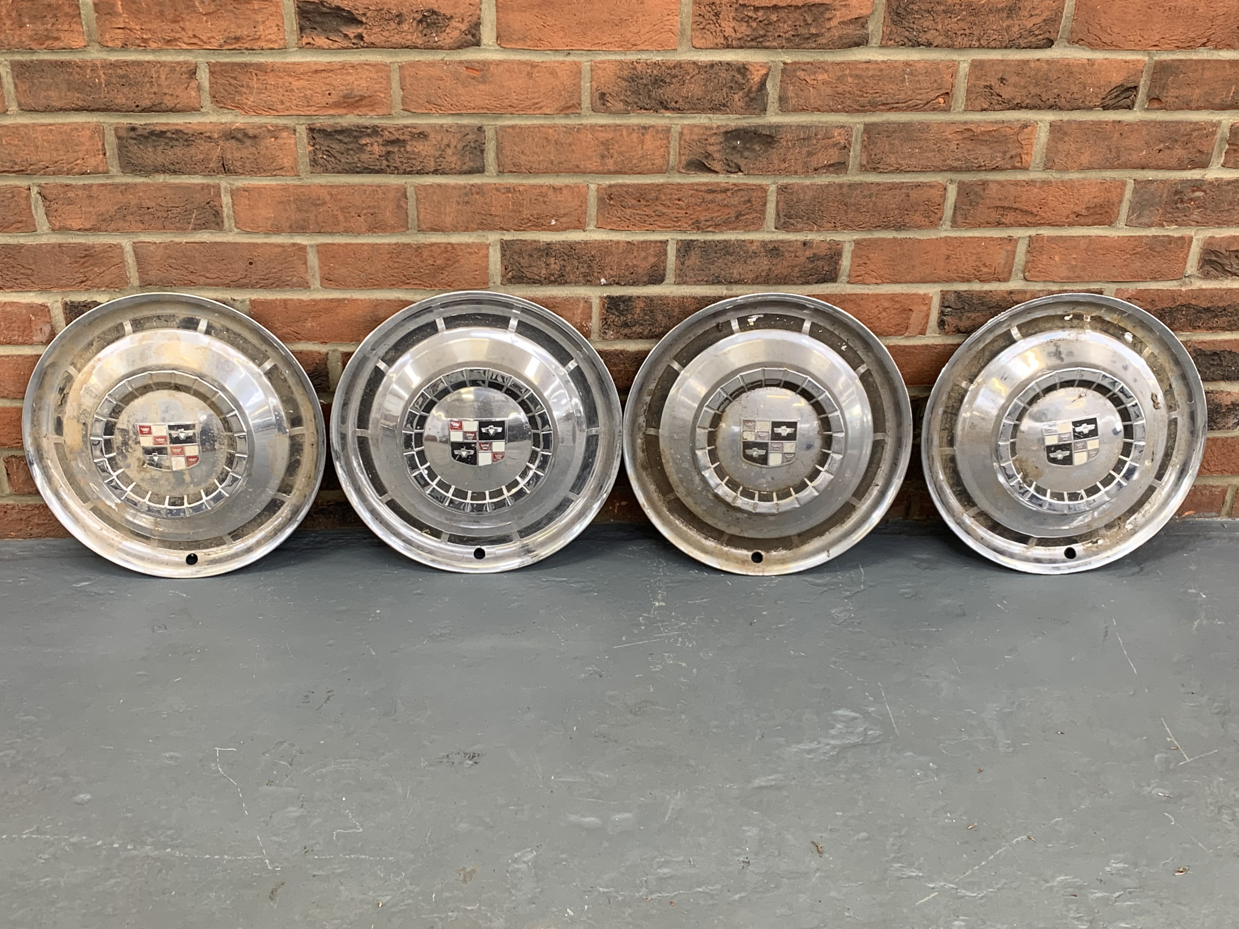 Set Four Chrome Studebaker Wheels Trims