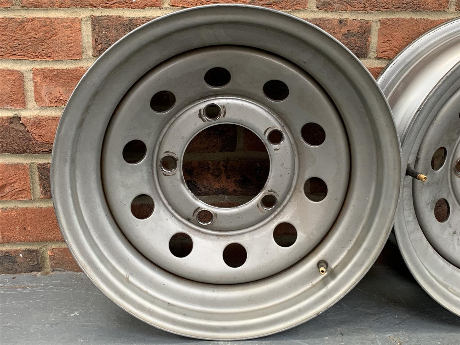Set Of Four Steel Land Rover Wheels For Series 2/2A/3 - Image 2 of 2