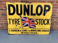 Painted Dunlop Tyre Stock Sign (Ex Goodwood Display)