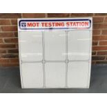 Plastic Autoparts MOT Testing Station Sign