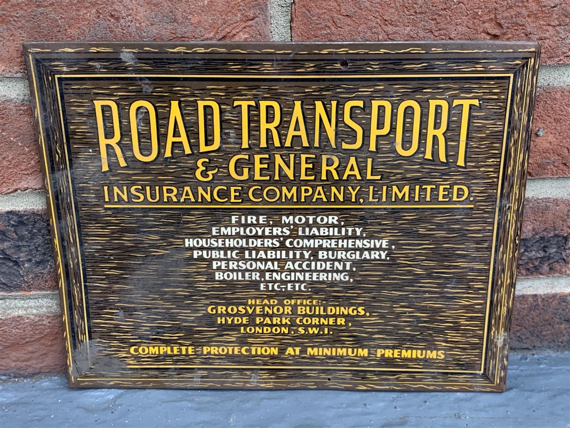 Two Tin Transport & Motor Union Insurance Signs - Image 2 of 4