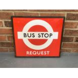 Enamel Double Sided Bus Stop Request Sign