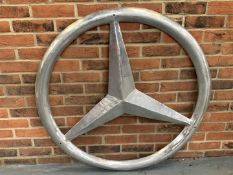 Large Cast Aluminium Mercedes Emblem