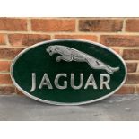 Cast Oval Aluminium Jaguar Sign