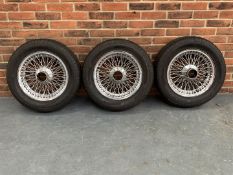 Set Of Three Jaguar Wire Wheels