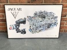 Original 1971 V12 Jaguar Engine Poster