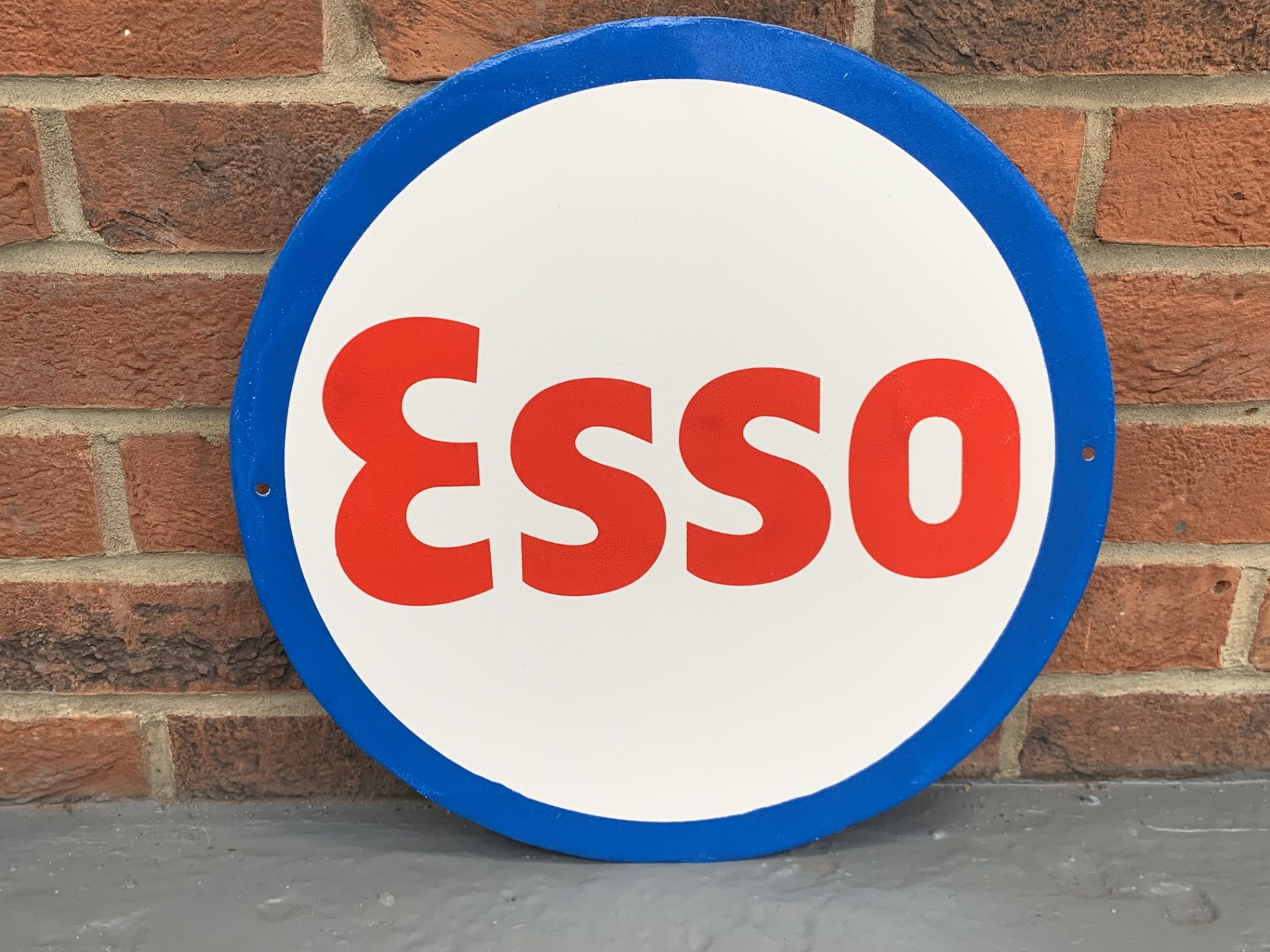 Metal Circular Shell & Esso Sign (2) - Image 3 of 4