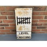 Original Cast Iron Level Crossing Sign