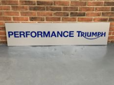 Plastic Triumph Performance Sign