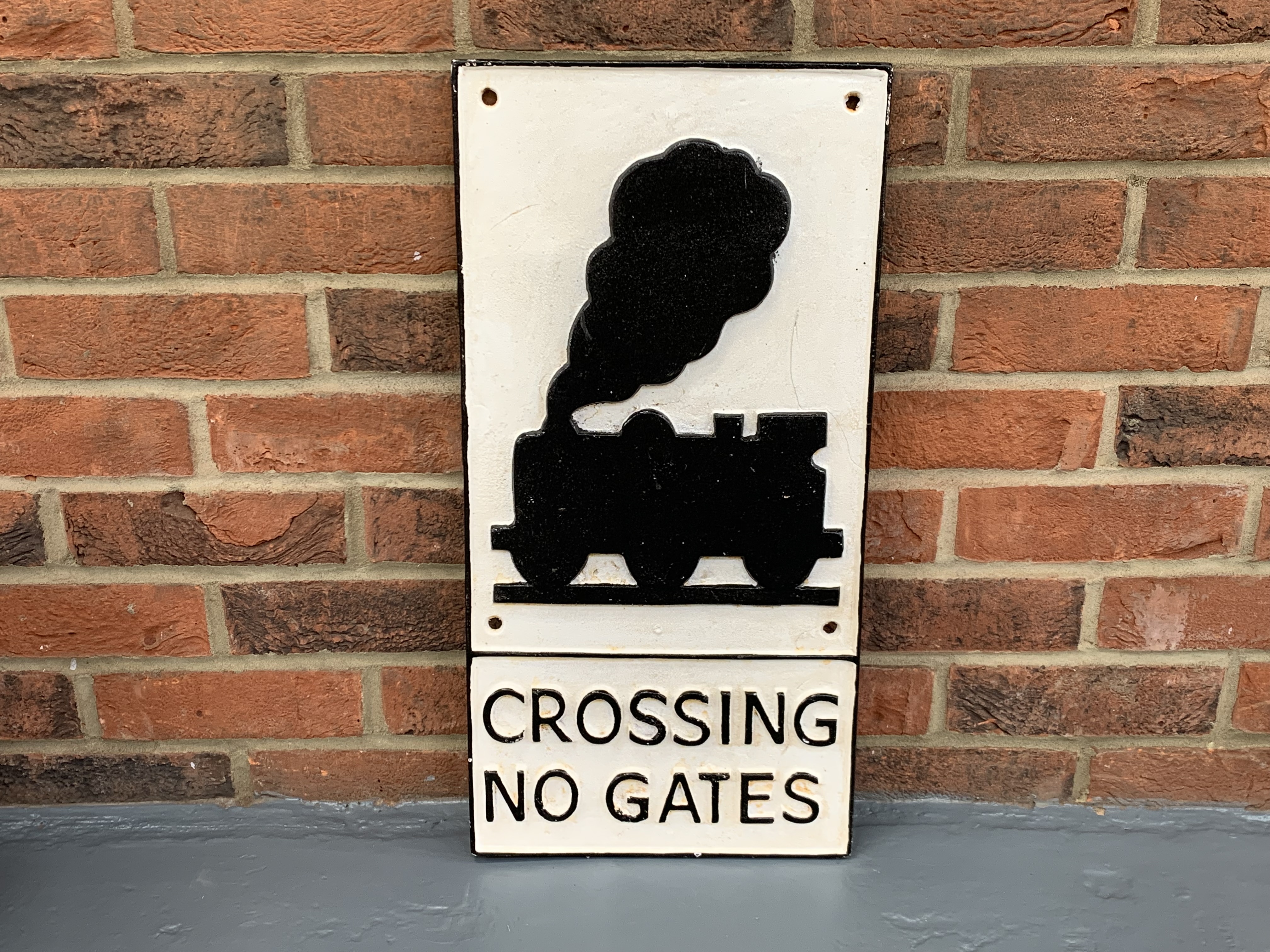 Modern Cast Iron Railway Sign