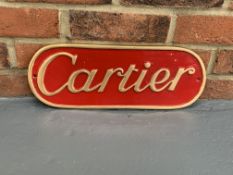 Cast Aluminium Cartier Sign