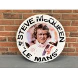 Enamel Convex Steve Mcqueen" Le Mans Sign"