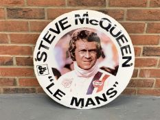 Enamel Convex Steve Mcqueen" Le Mans Sign"