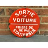 Circular French Enamel Sign