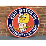 Enamel Circular Esso Motor Oil Sign