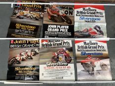 Six Silverstone Motorcycle GP Posters