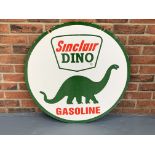 Enamel Circular Sinclair Dino Gasoline Sign